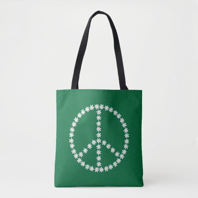 Bolsa Tote Floral de Paz (Frente)