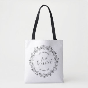 Bolsa Tote Floral de Recem casados Personalizado Saco de Tot