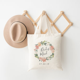 Bolsa Tote Floral de Verão Bridesmaid Bridal Party