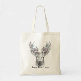 Bolsa Tote Floral Deer Antlers