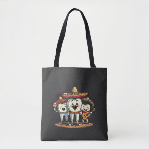Bolsa Tote Floral Dental Engraçado Cinco De Mayo