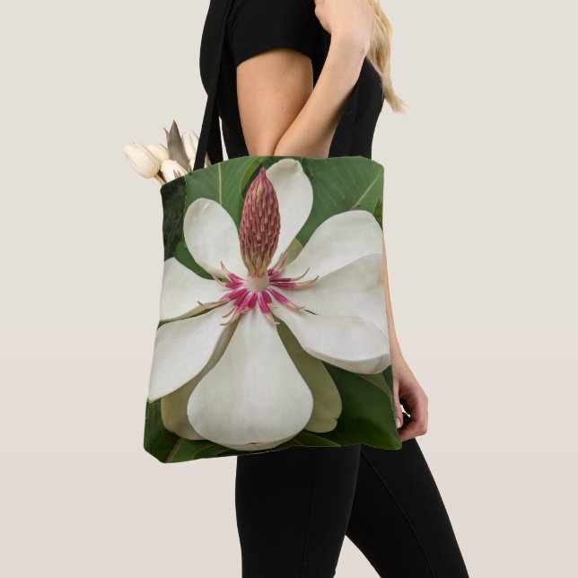 Bolsa Tote Floral do Flor do Magnolia Japonês (Close Up)
