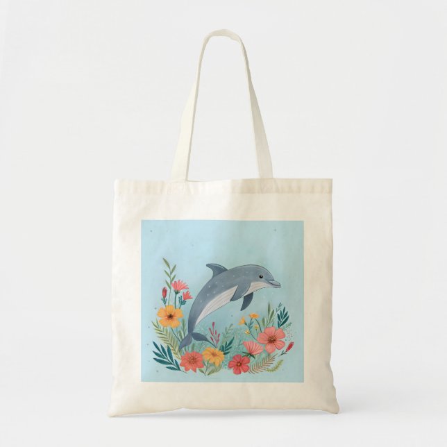 Bolsa Tote Floral Dolphin (Frente)