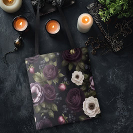 Bolsa Tote Floral Escura