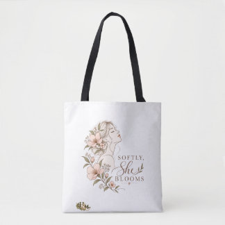Bolsa Tote Floral Feminina Aquarela 'Suavemente El