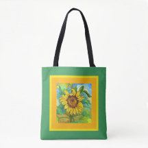 Floral, girassol jumbo em amarelo/verde