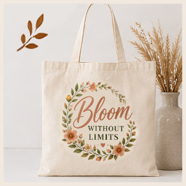 Bolsa Tote Floral Gráfico em Tela Bloom sem Limites