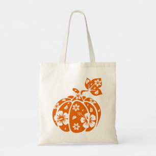 Bolsa Tote Floral Halloween Pumpkin Tote Bag