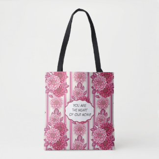 Bolsa Tote Floral Heart of Our Home 
