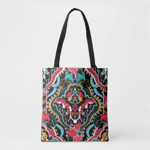 Bolsa Tote Floral Indiano: Papel de Parede Sem Costura Vintag