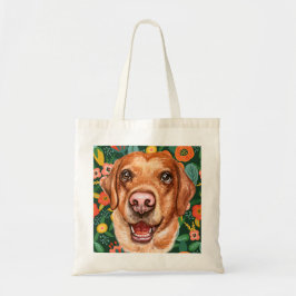 Bolsa Tote Floral Labrador Dog