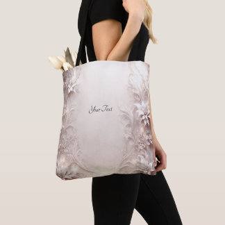 Bolsa Tote Floral Marfim Branco