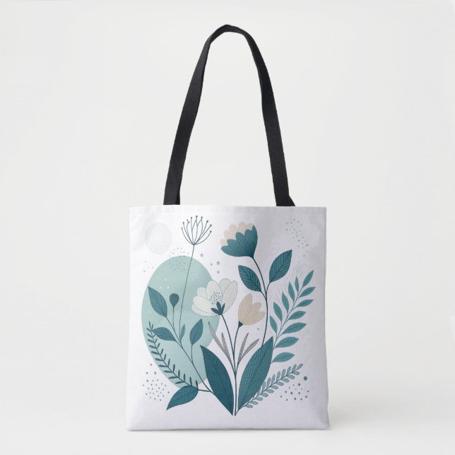 Bolsa Tote Floral Minimalista (Frente)