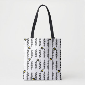 Bolsa Tote Floral Minimalista Sem Costura Moderno Botânico Da