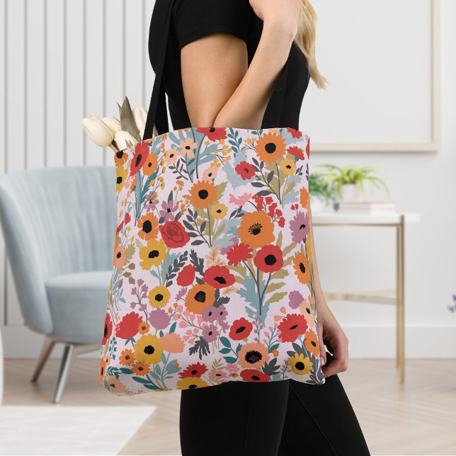 Bolsa Tote Floral Para Compras Diárias e Viagens (Criador carregado)