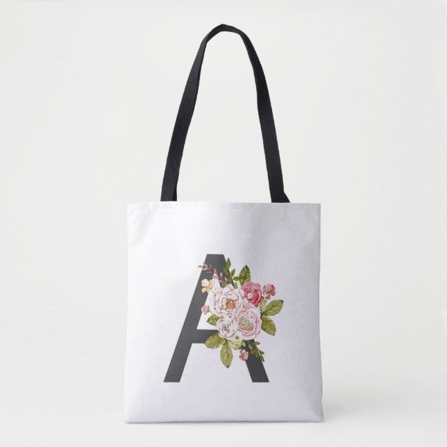 bolsa tote floral para mulheres (Frente)