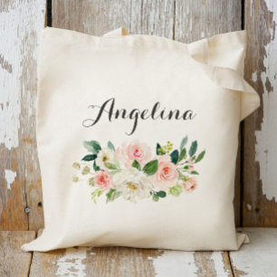 Bolsa Tote Floral Personalizada Damas de Honra