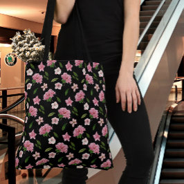 Bolsa Tote Floral Rosa