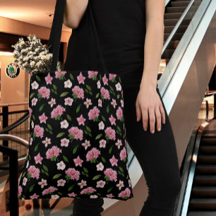 Bolsa Tote Floral Rosa