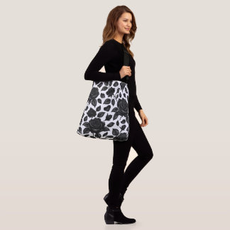 Bolsa Tote Floral Rosa Negra