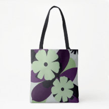Bolsa Tote Floral Roxa – Design Minimalista Modern