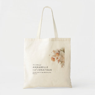 Bolsa Tote Floral russo de pampas do casamento