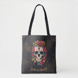 Bolsa Tote Floral Sugar Skull Dia de los Muertos Espanha