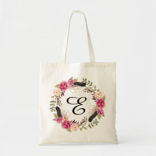 Bolsa Tote Floral Tote Bag Bridesmaid Bohemian Personalizado