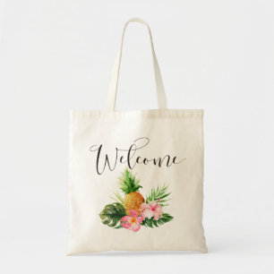 Bolsa Tote Floral Tropical de Abacaxi de Palma Tropical