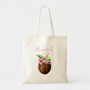 Bolsa Tote Floral tropical havaiano e coco