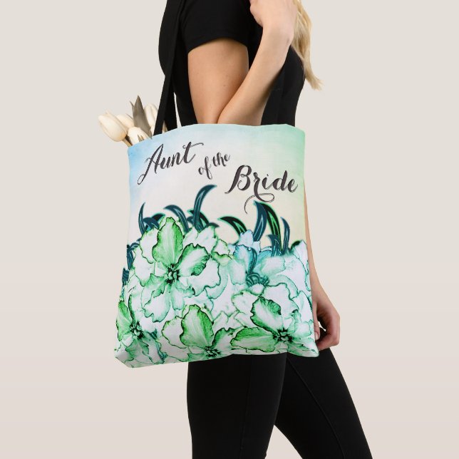 Bolsa Tote Floral Verde Dois Tons Tia da Noiva (Close Up)