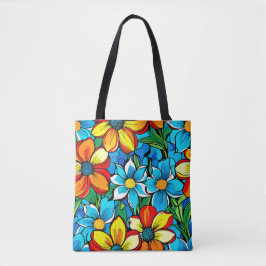 Bolsa Tote Floral Vibrante 
