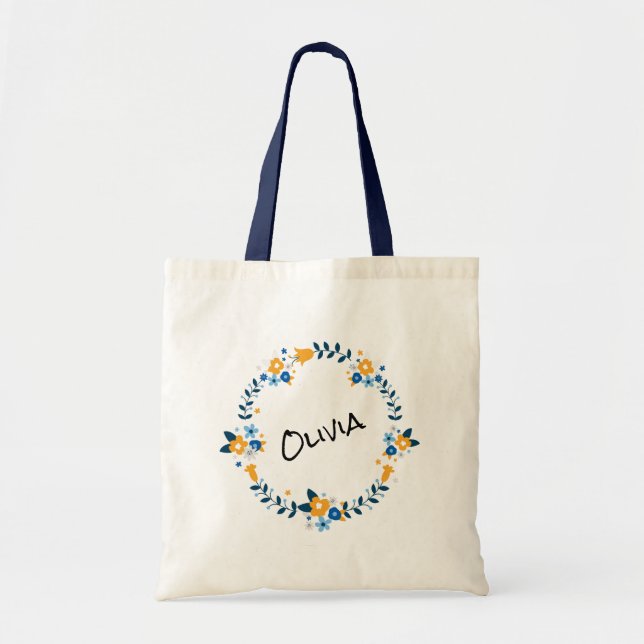 Bolsa Tote Floral Wreath (Frente)