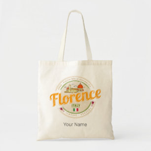 Bolsa Tote Florença capital da Toscana Itália vintage souveni