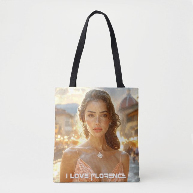BOLSA TOTE FLORENÇA - ITÁLIA - EU AMO FLORENÇA (Frente)