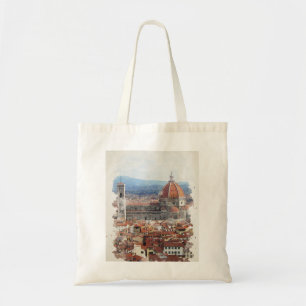 Bolsa Tote Florence Itália Watercolor Art