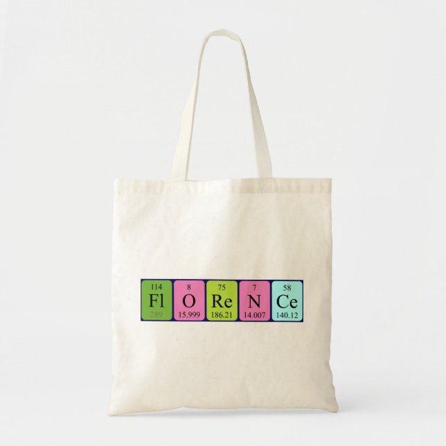 Bolsa Tote Florence periodicamente nome da mesa tot saco (Frente)