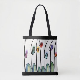Bolsa Tote Flores abstrato de arte moderna
