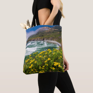 Bolsa Tote Flores Acima da Praia Sand Dollar