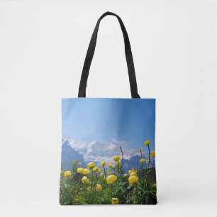 Bolsa Tote Flores Alpes suíços Eiger Monch