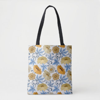 Bolsa Tote Flores Amarelas: Design de têxteis sem costura