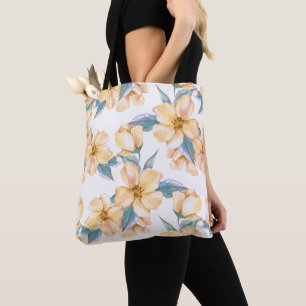 Bolsa Tote Flores amarelas. Jardim de Aquarela 2