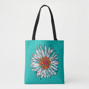 Bolsa Tote Flores Amarelo-Amarelo-Cor-de-Laranja-Cor-de-Laran