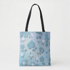 Bolsa Tote flores azuis