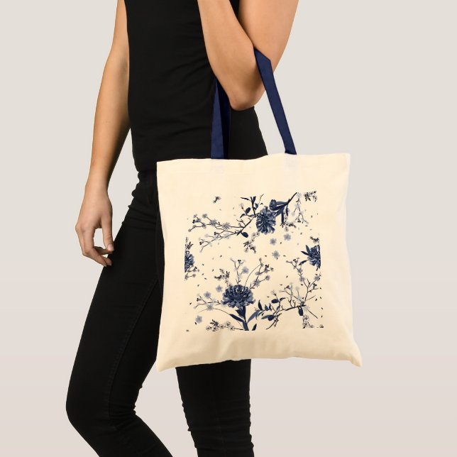 Bolsa Tote Flores azuis (Frente (produto))