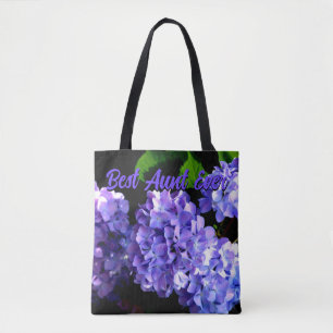 Bolsa Tote Flores azuis roxas-do-mato