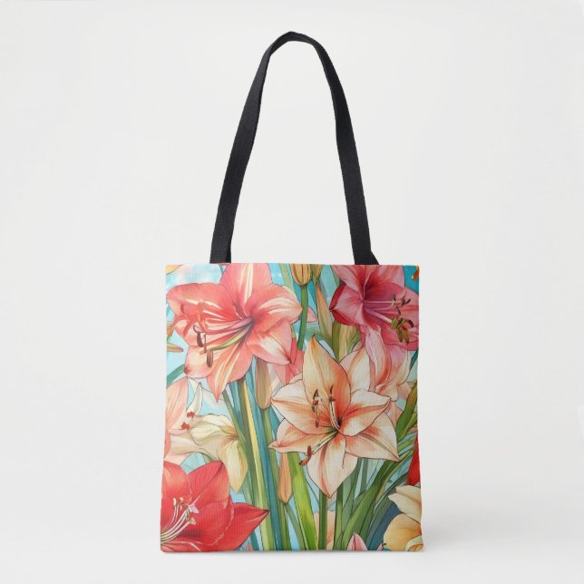 Bolsa Tote Flores Botânicas Amaryllis (Frente)