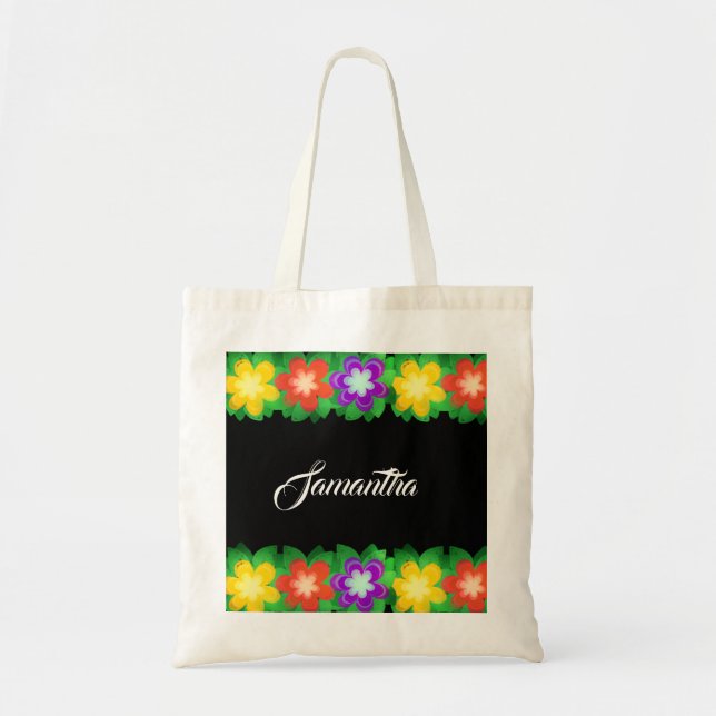 Bolsa Tote Flores Botânicas Tropicais (Frente)