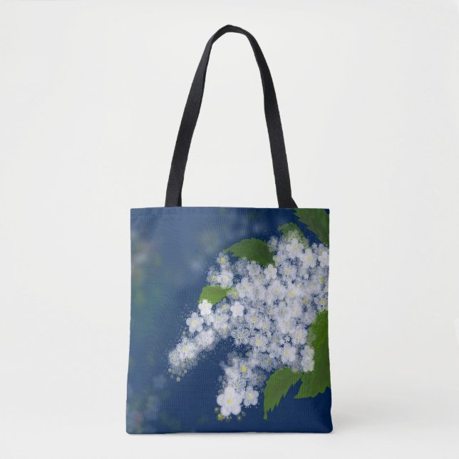 Bolsa Tote Flores brancas, floral (Frente)