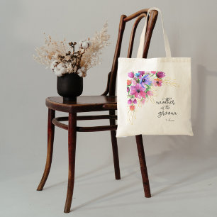 Bolsa Tote Flores Brilhantes e Dourada Mãe do Chalé